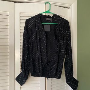 Black Poka-Dot Blouse